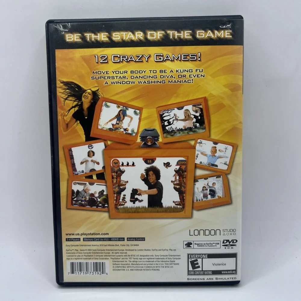 EyeToy: Play (Sony PlayStation 2, 2003) CIB with Manual - No Eye Toy